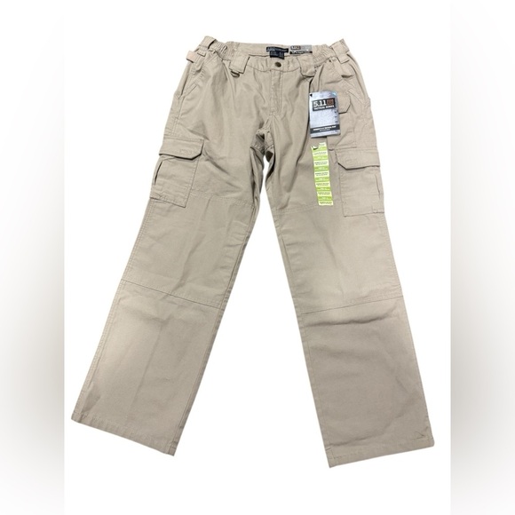 5.11 Tactical Women's Cotton Tan Canvas Pants Regular Fit Cargo Pockets Size 14 - Picture 2 of 10
